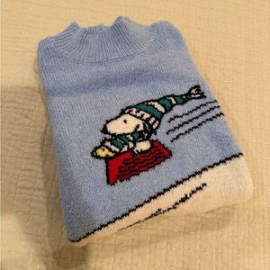 American Eagle Outfitters Light Blue Cartoon Crewneck Sweater